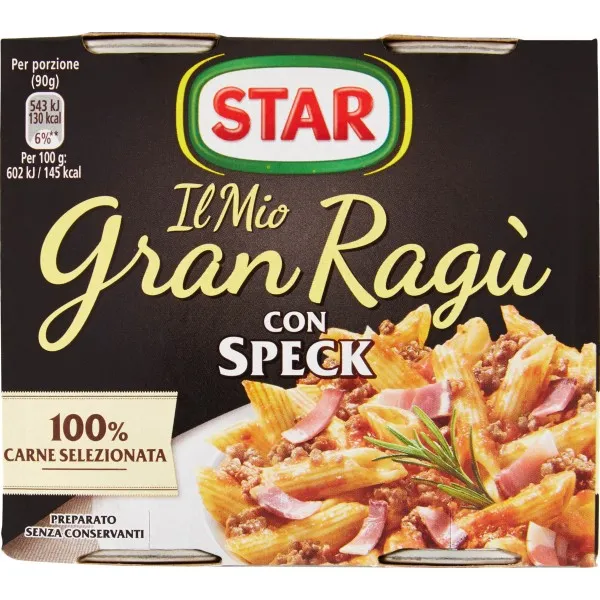 Gran Ragù con speck STAR 2x180gr